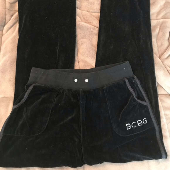 BCBG Black fleece sweatpants - Picture 1 of 3
